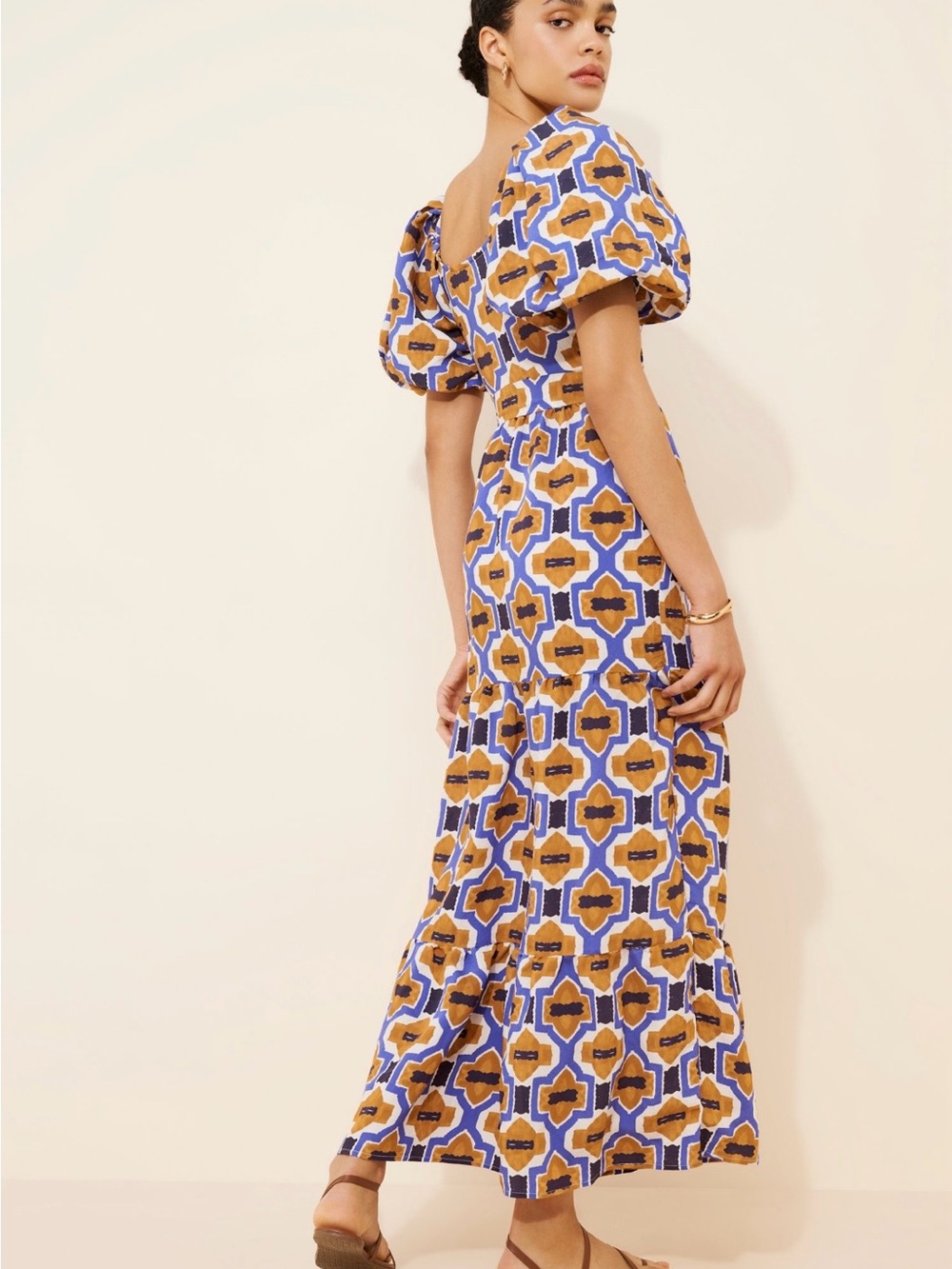Anthropologie Puff Sleeve Maxi Dress - Picture 2 of 6